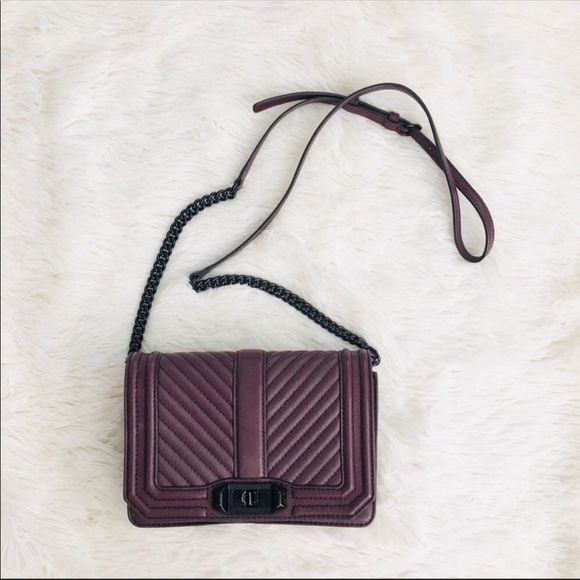 Rebecca Minkoff Handbags - Rebecca Minkoff Dark Purple Burgundy Mini Love Bag